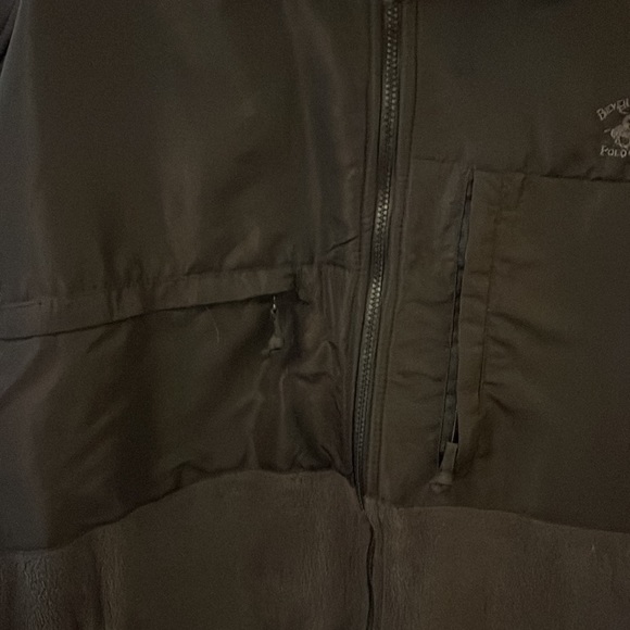Mens Beverly Hills Polo Club Black Rayon & Fleece Jacket Zip Up Size 2X EUC - Picture 2 of 9